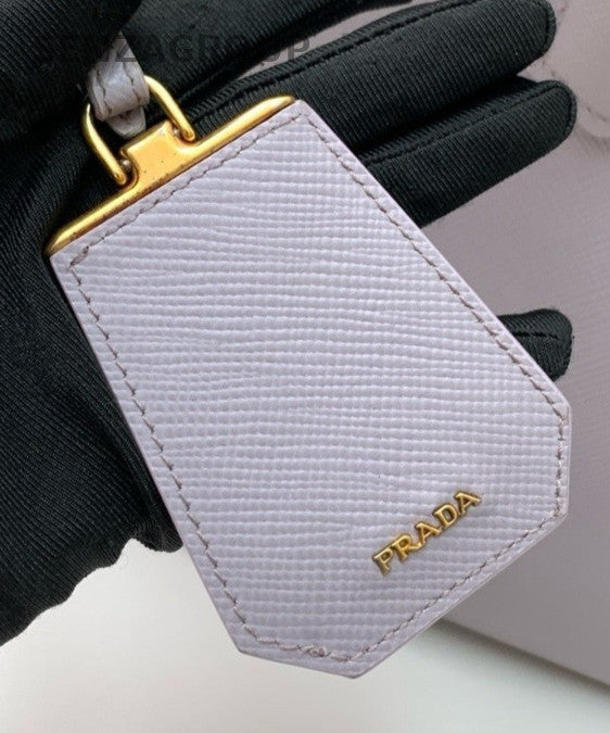 PRADA Double Tote Top Handle Shoulder Bag Women light Purple
