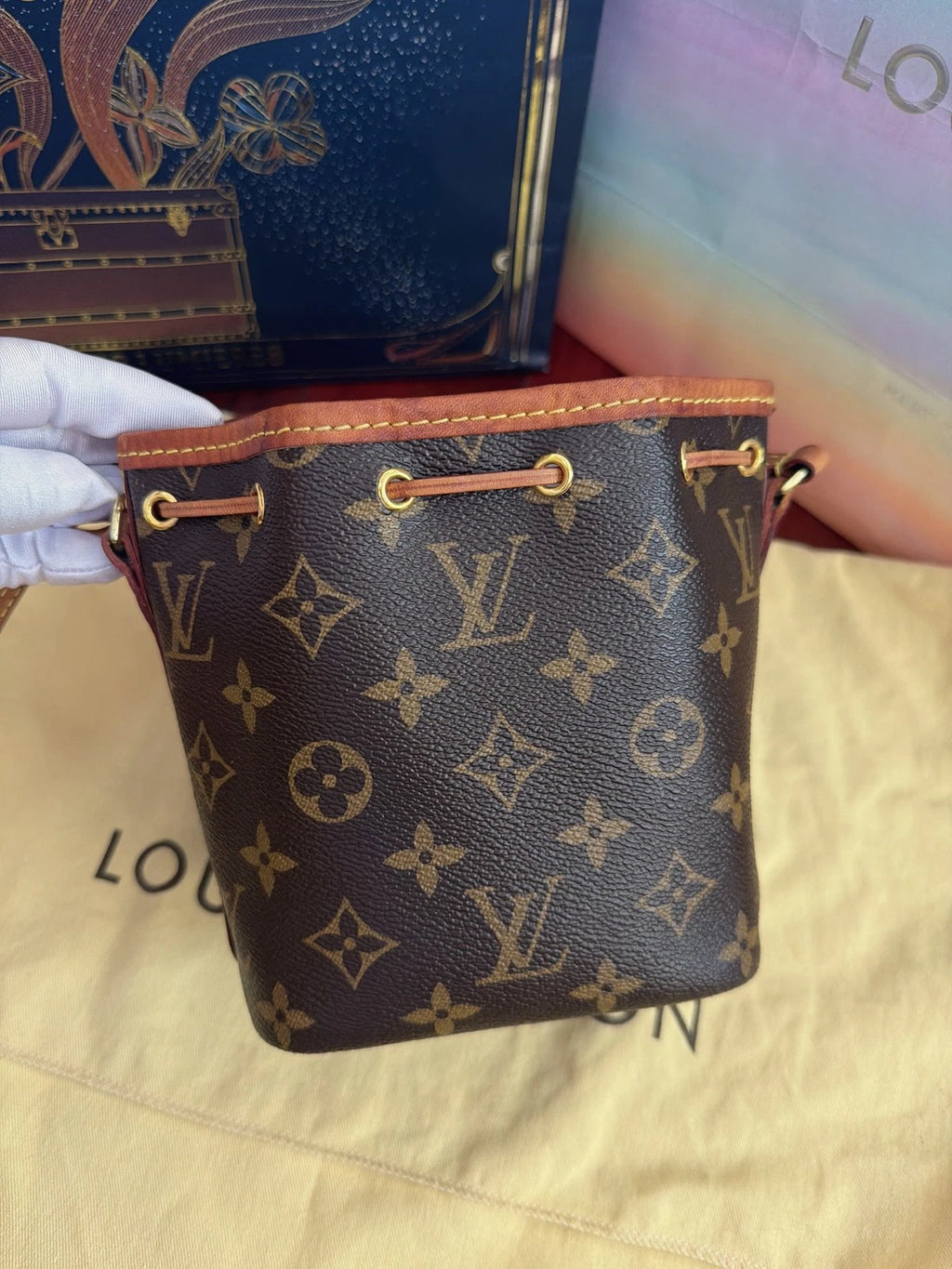 Louis Vuitton Noe Brown Shoulder Bag Crossbody Excellent