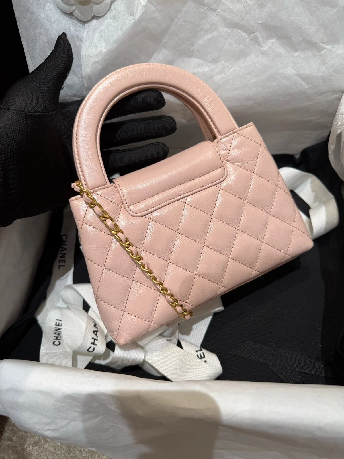 Chanel Kelly Large Sakura Pink Top Handle Bag For Women