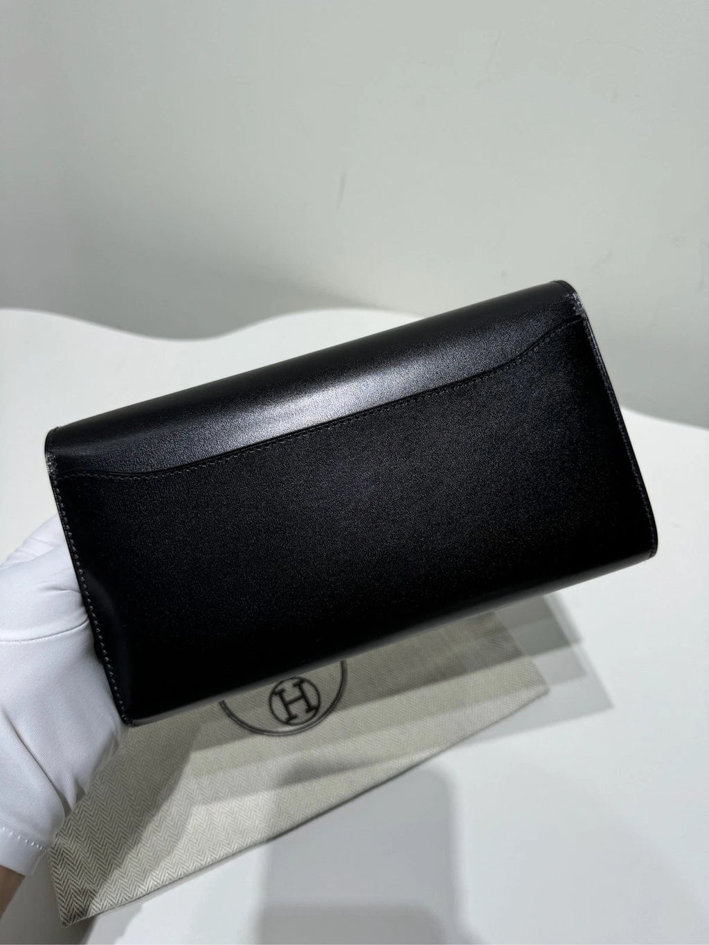 Hermes Constance To Go Rock Black Gold Box Leather Shoulder Bag For Women