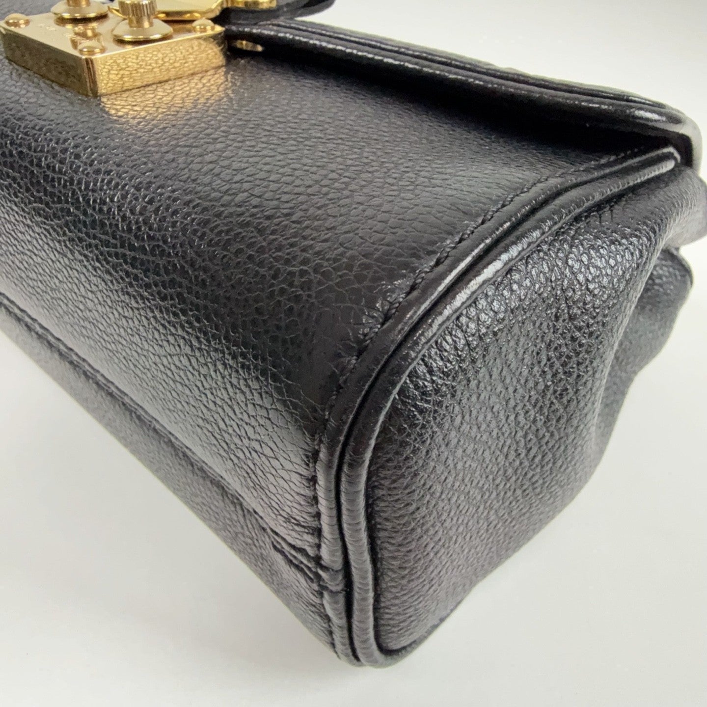 Louis Vuitton Calfskin Monogram Empreinte Chain Shoulder Crossbody Black Women