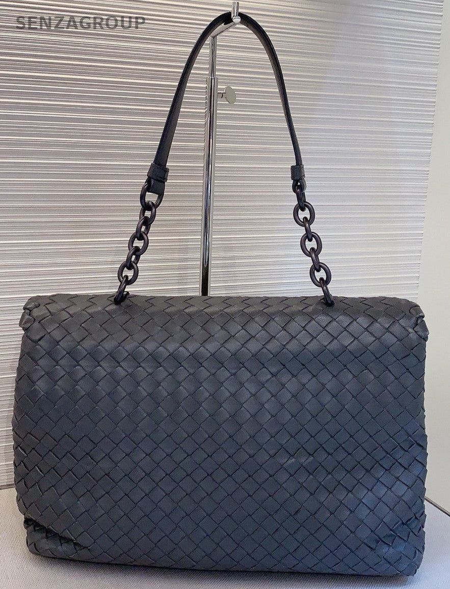 Bottega Veneta Olympia Shoulder Bag Elephant Grey Women