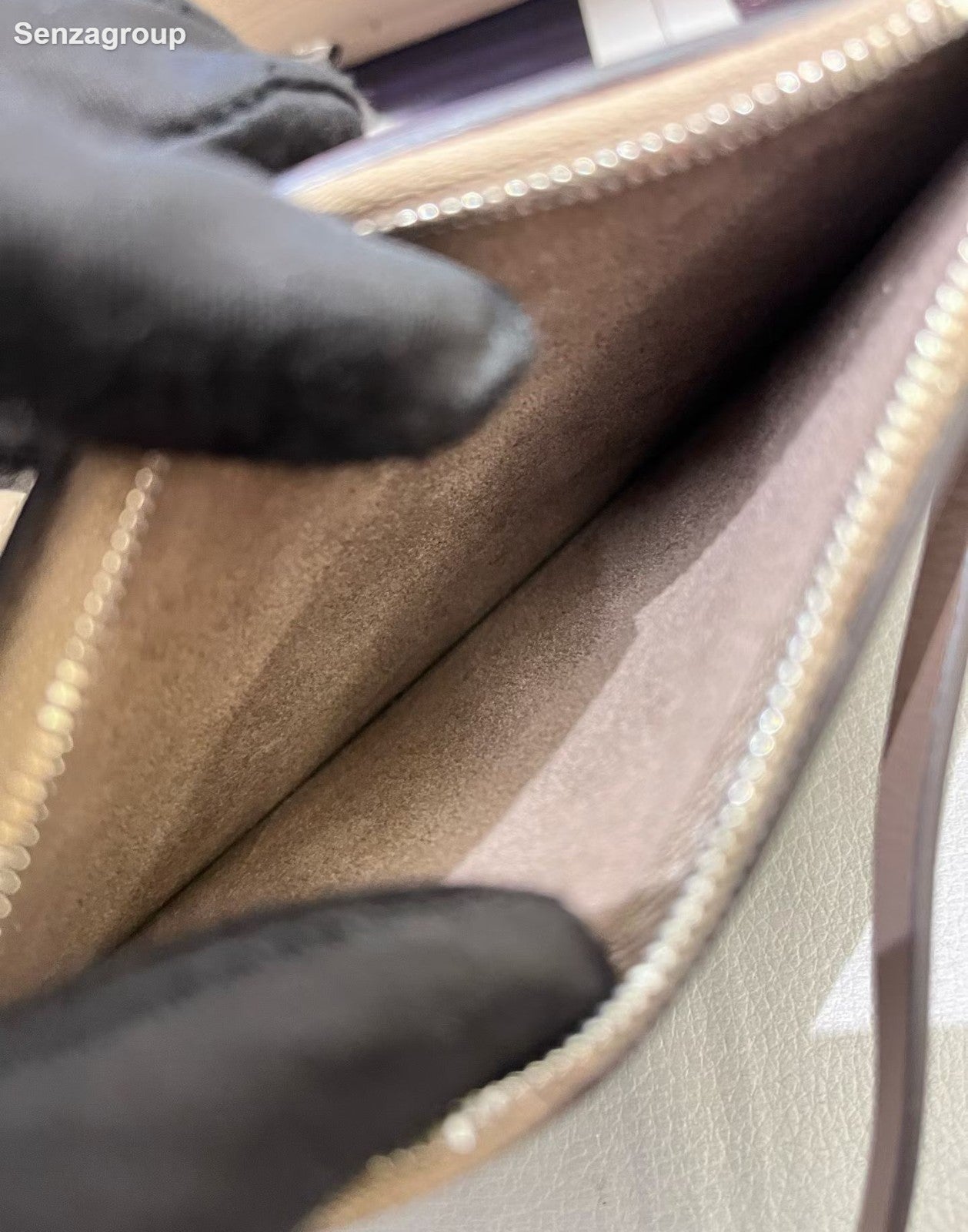 Louis Vuitton Hina Monogram Top Handle Crossbody Gray Silver Women Classic