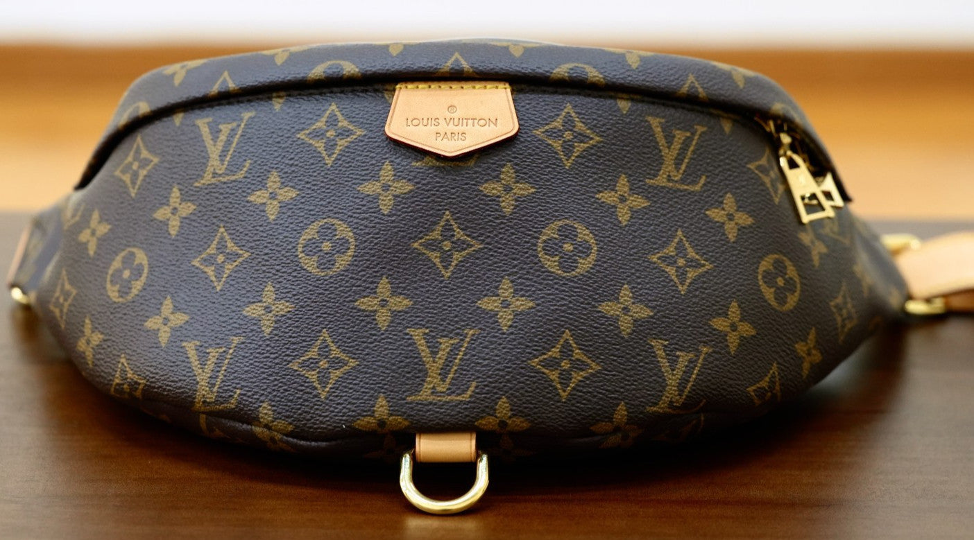 Louis Vuitton Monogram Bum Bag Crossbody Shoulder bag Brown Gold Women Classic