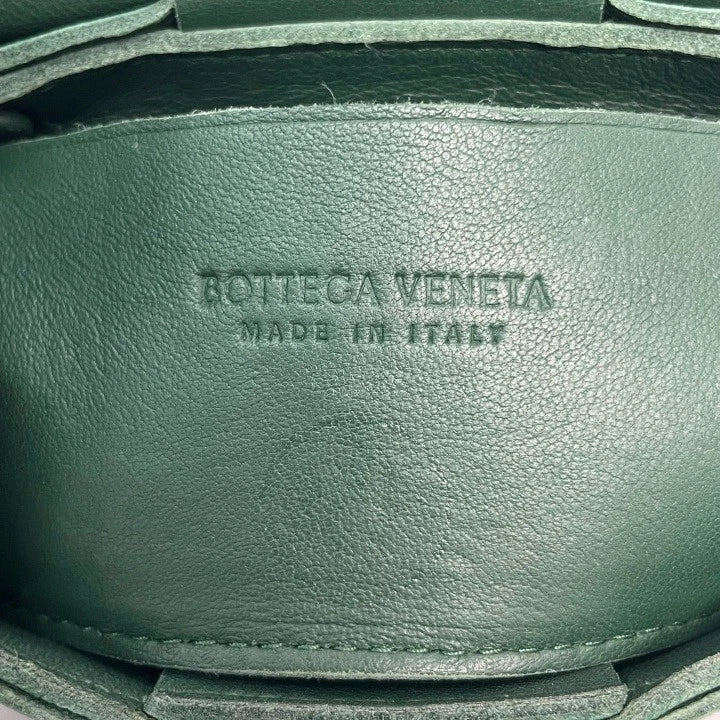 Bottega Veneta Classic Green Mini Woven Crossbody Bag For Women