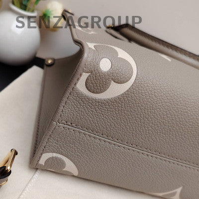Louis Vuitton OnTheGo GM Monogram Grey Gold Tote Bag for Women