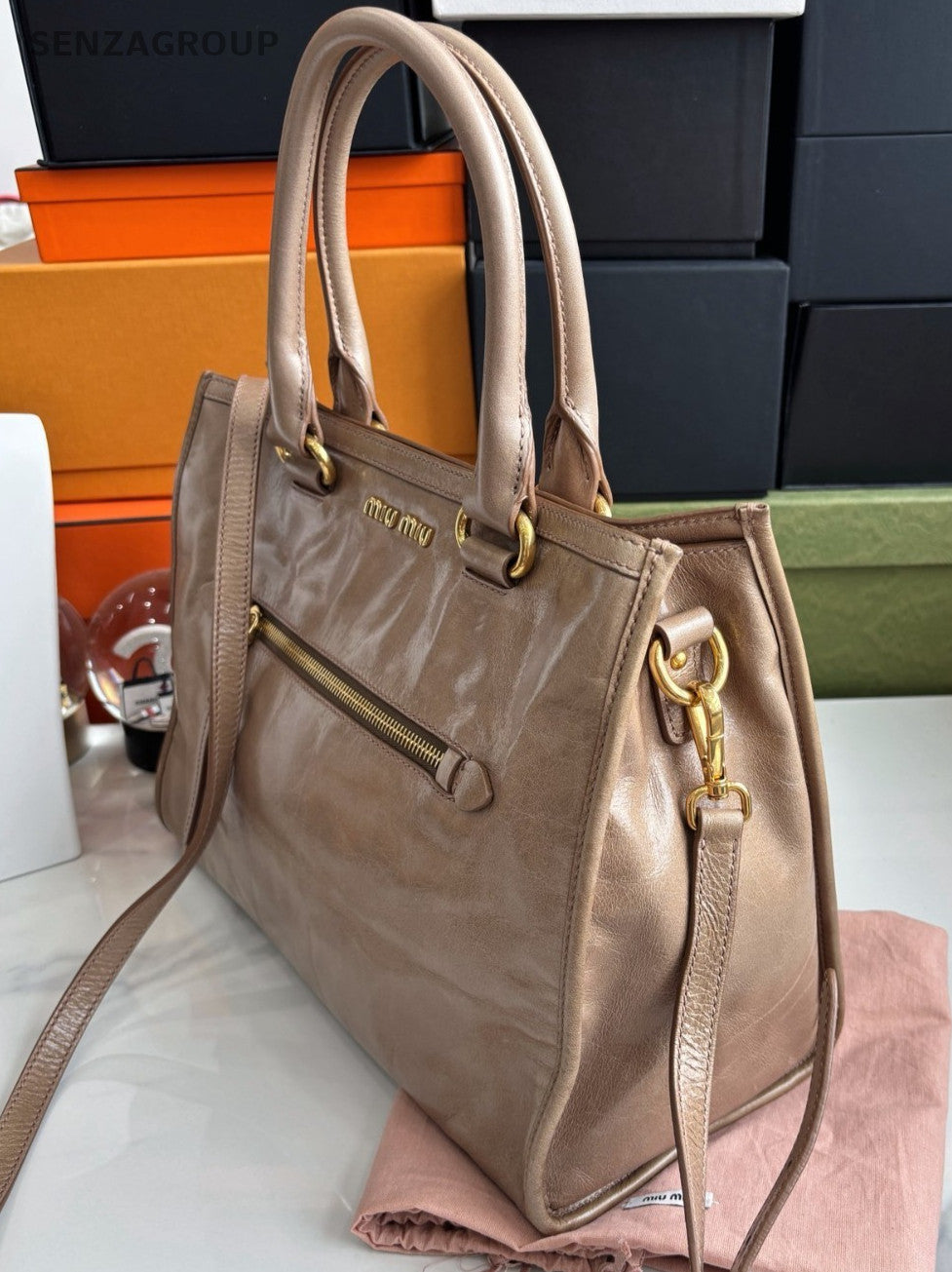 Miumiu Apricot color Locomotive bag 2WAY Shoulder bag Crossbody