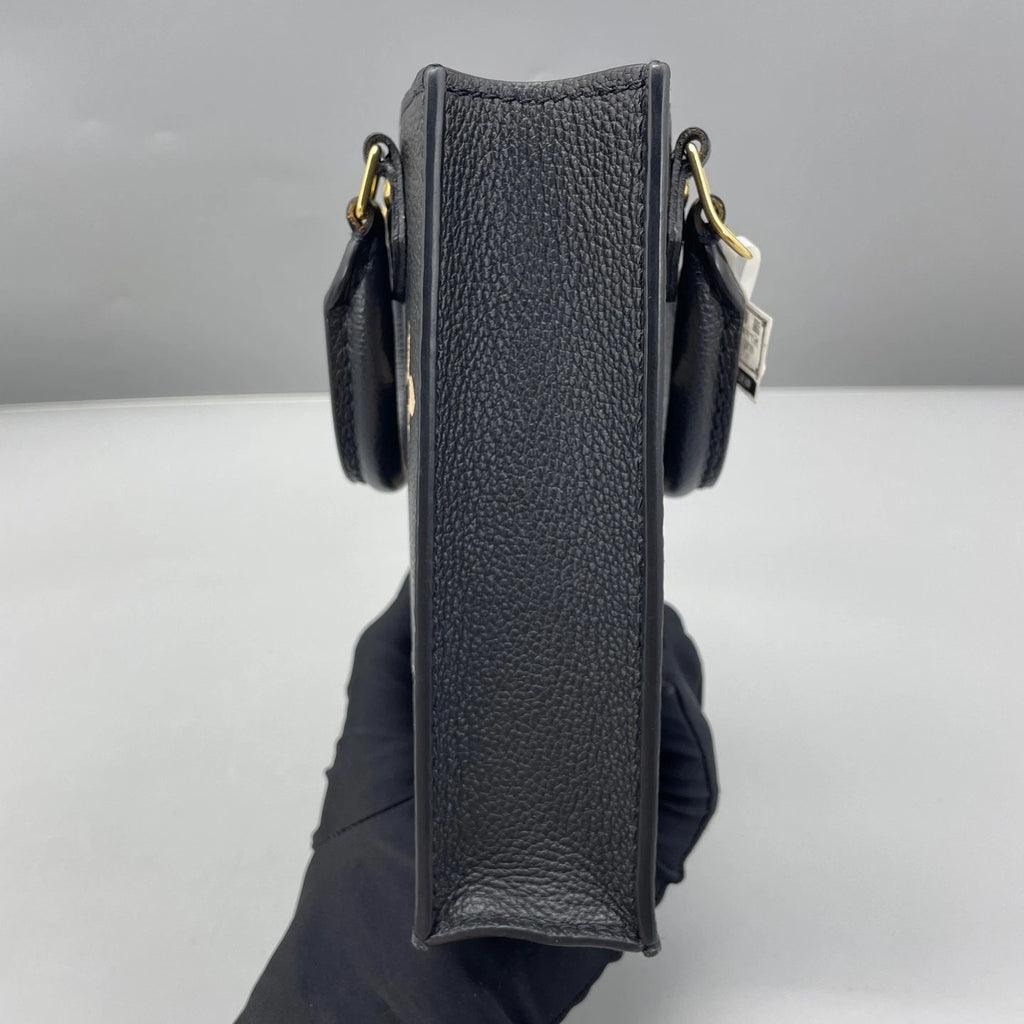Louis Vuitton Black Leather Mini Top Handle Bag For Women
