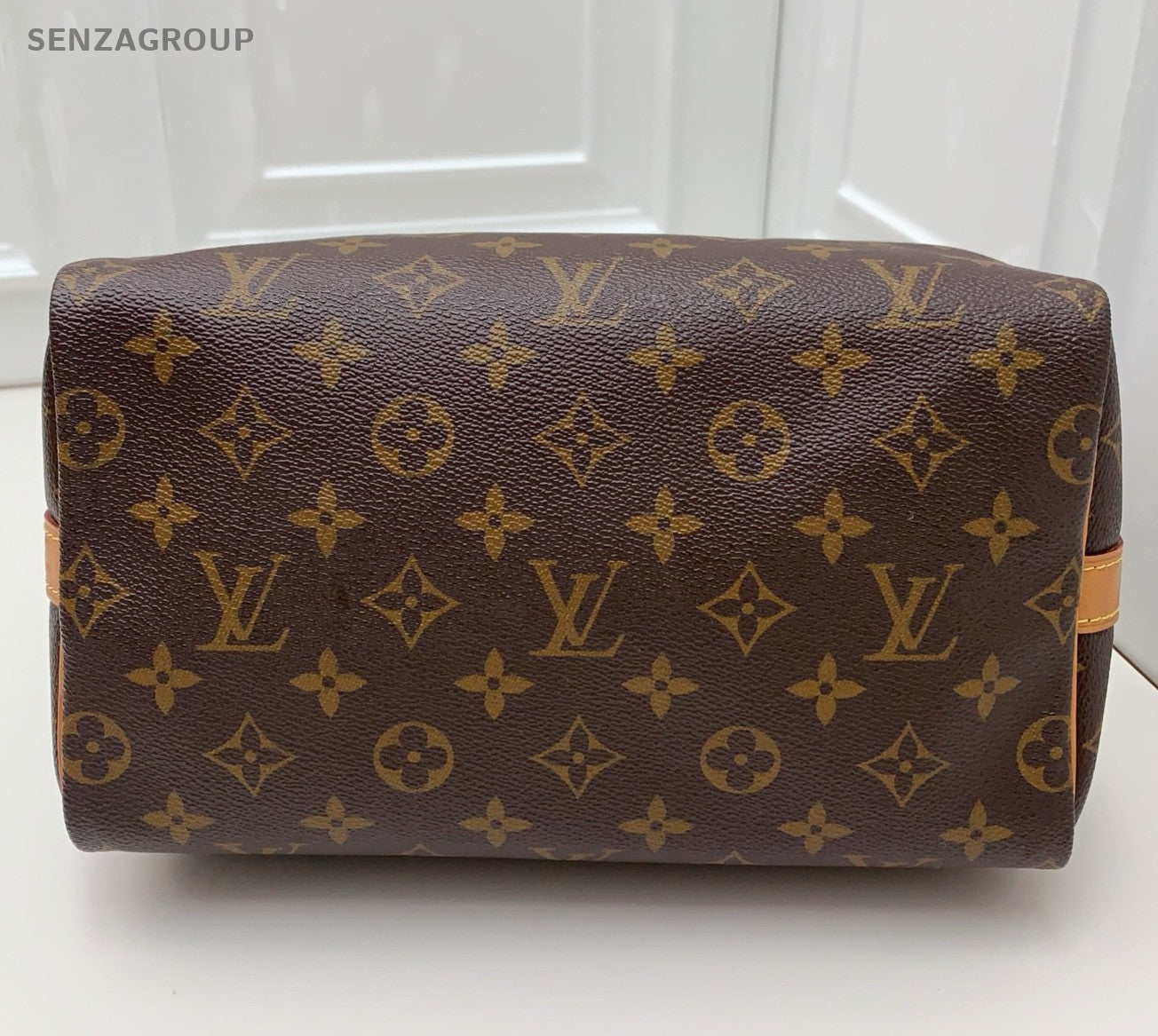 Louis Vuitton Speedy25 Monogram Top Handle Bag Crossbody Brown Women Classic