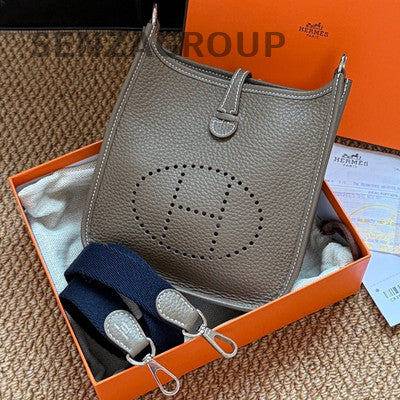 Hermès Evelyne Mini Bag Gris Etain Silver Shoulder Crossbody Classic Women