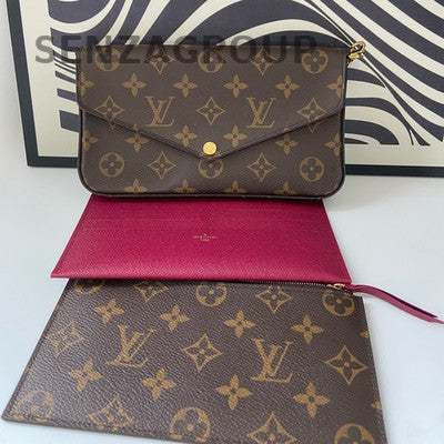Louis Vuitton Monogram Brown Red Handbag Shoulder Bag for Women
