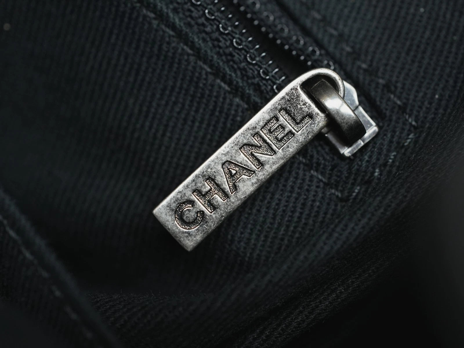 CHANEL CC Top Handle Diamond pattern Chain Shoulder Bag Black Silver - Pre-Owned