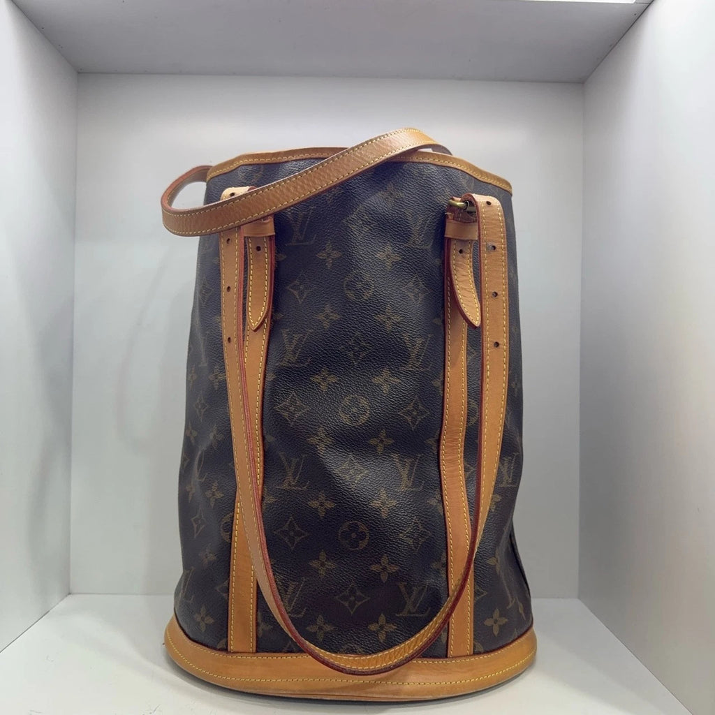 Authentic Louis Vuitton Monogram Canvas Bucket Shoulder Bag For Women
