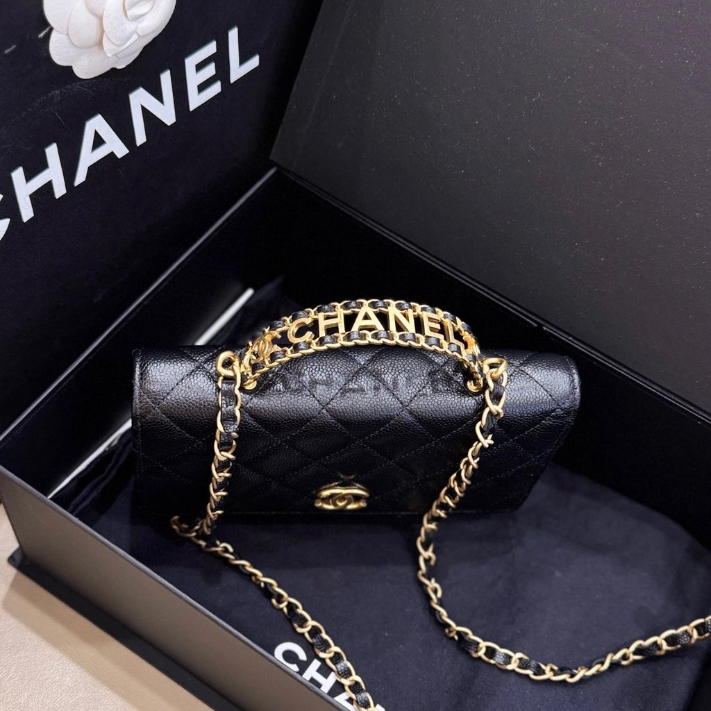 CHANEL Hollow Letter Handle WOC Chain Crossbody For Women