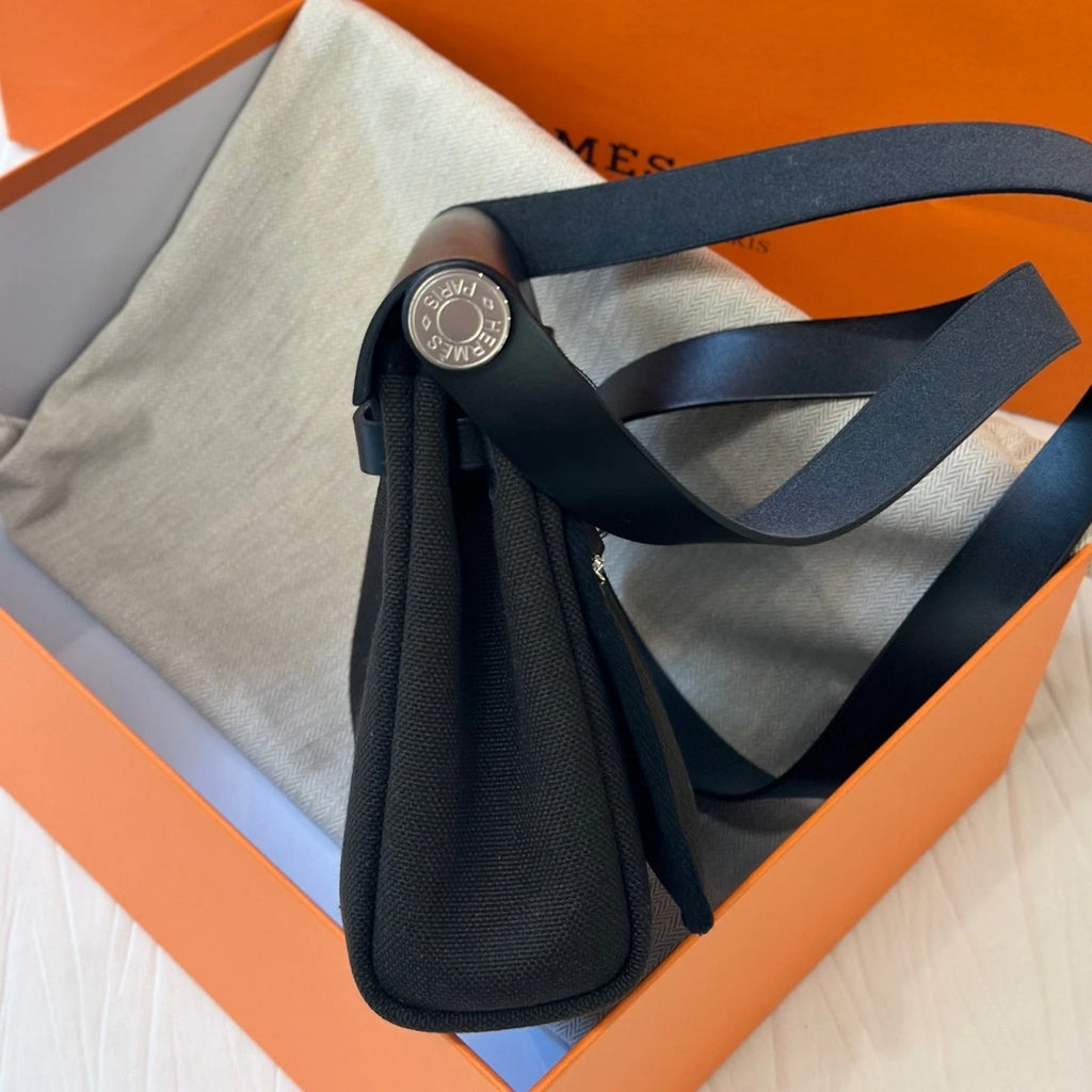 Hermes Bronze &amp; Black Mini Herbag Shoulder Bag For Women