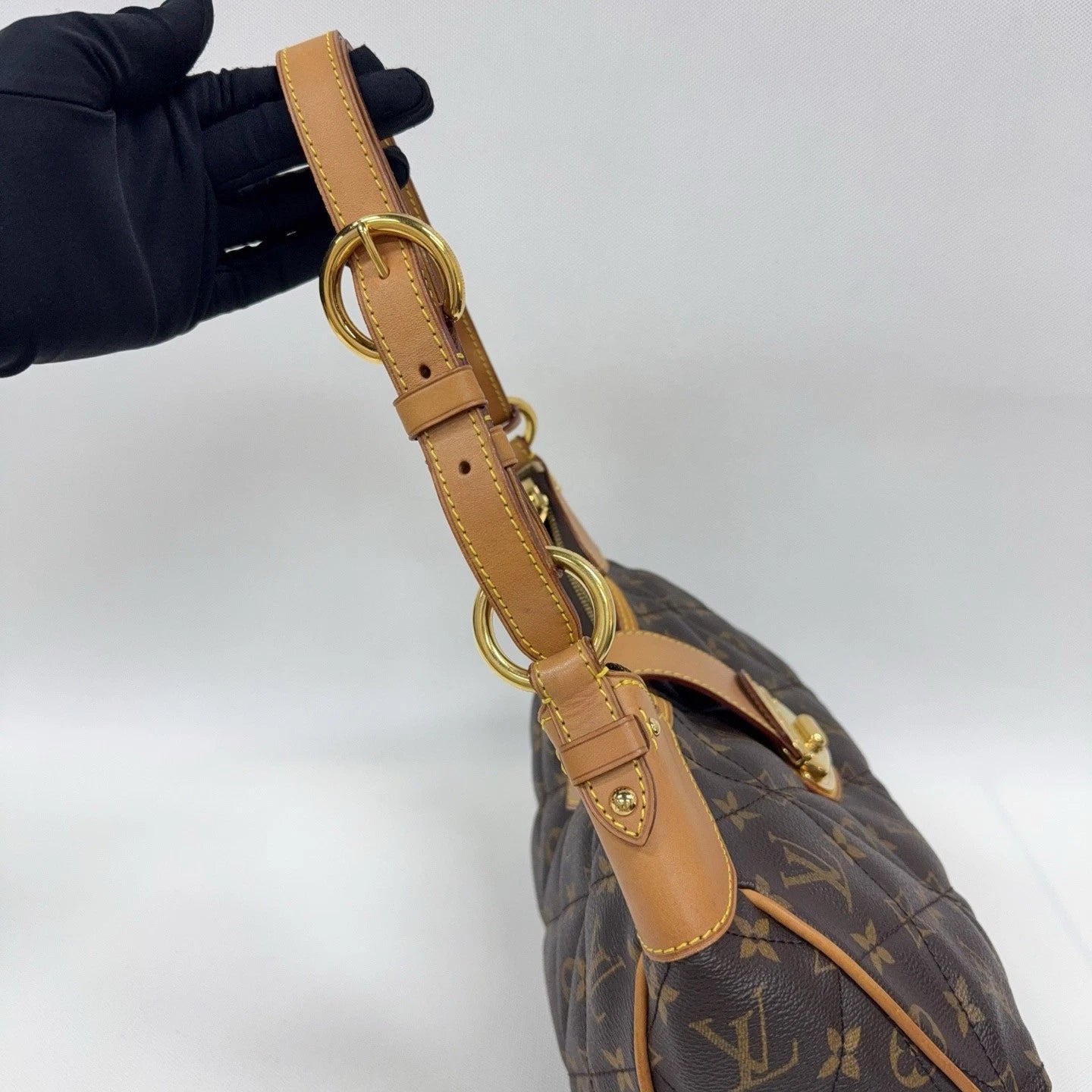 Louis Vuitton Tulum Monogram Shoulder Bag Brown Gold Used Women Classic