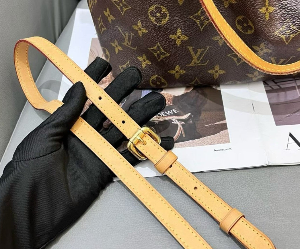 Louis Vuitton Palermo GM Monogram Crossbody Shoulder Bag Brown Gold Women