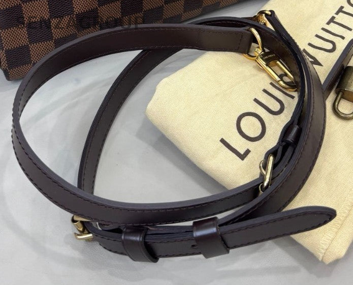 Louis Vuitton Speedy25 Top Handle Bag Crossbody Brown Gold Women Classic