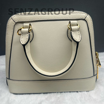 Gucci 1955 White Gold Zipper Top Handle Crossbody Bag Women's Classic
