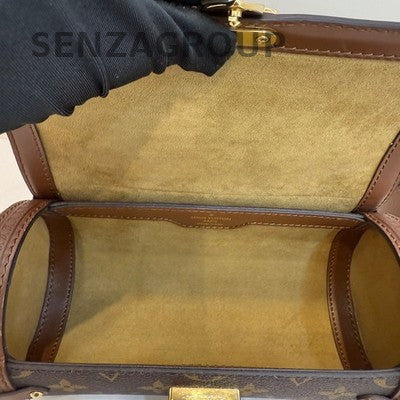 Louis Vuitton Monogram Papillon Crossbody Shoulder Bag Brown Gold Clasp