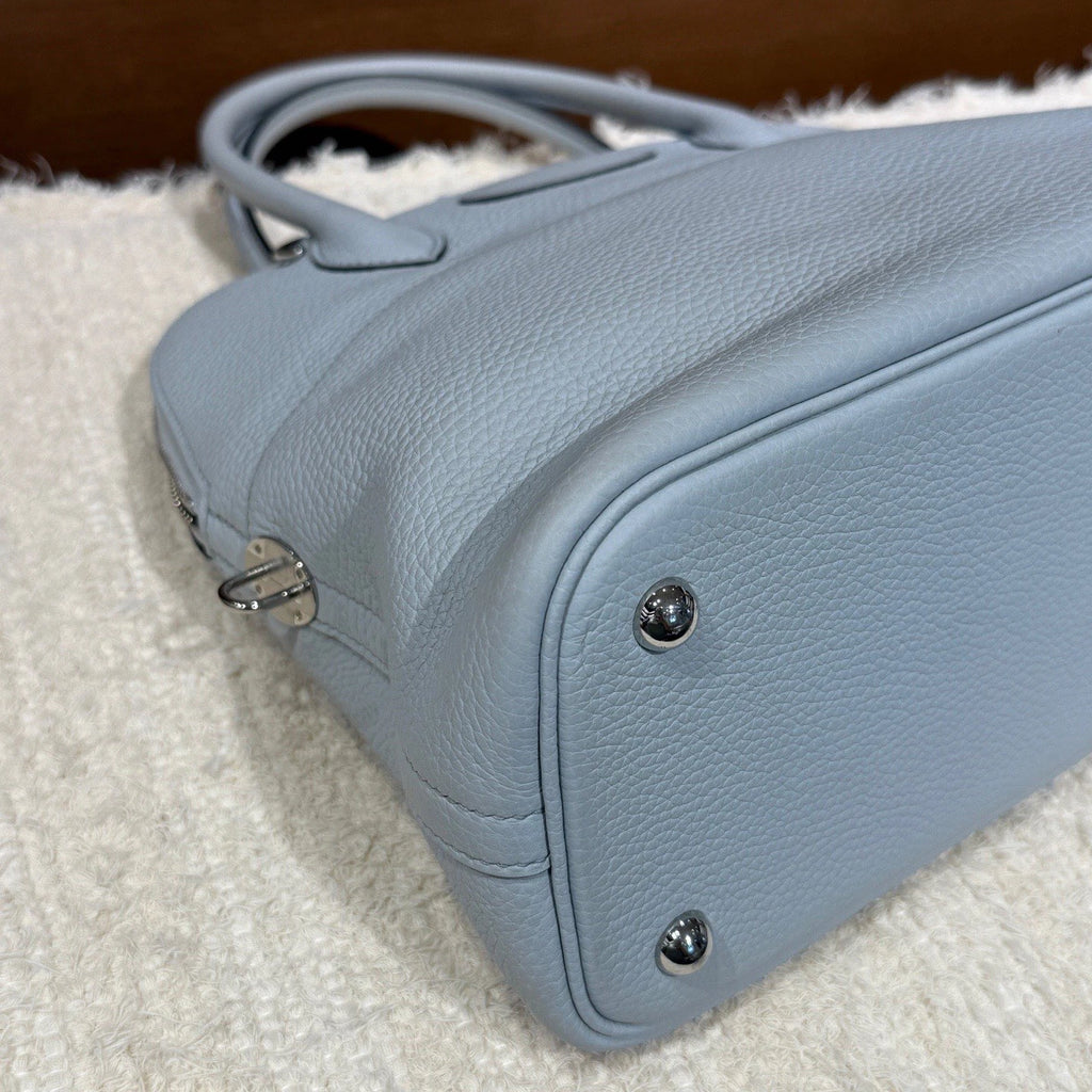 Hermes Bolide31 Top Handle Crossbody Blue Silver Women Classic Fashion