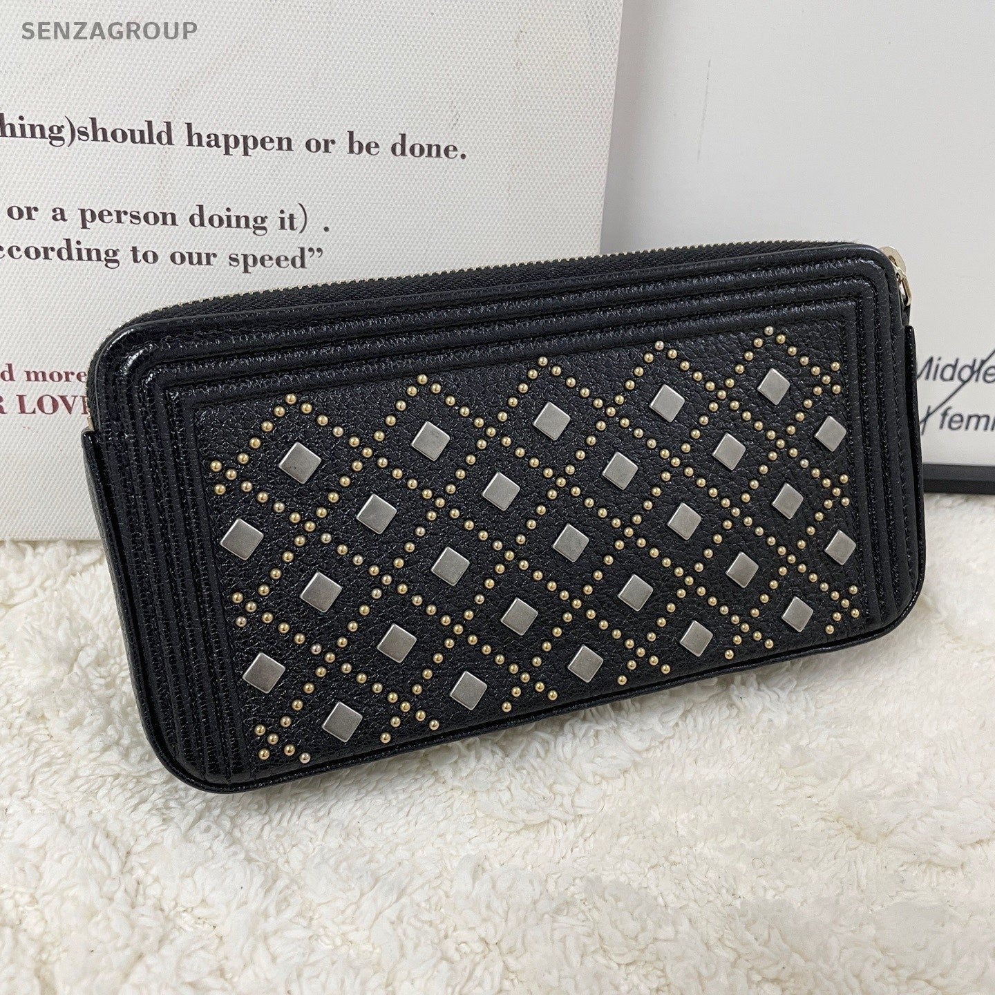 Chanel Leboy Chain Shoulder Bag Crossbody Black Gold Used Women Classic