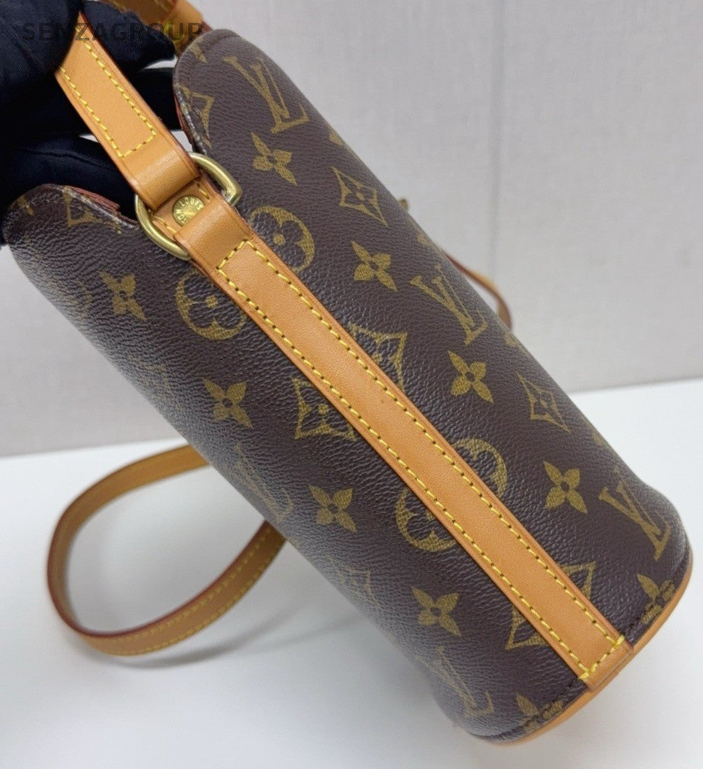 Louis Vuitton Flask Monogram Shoulder Crossbody Bag Brown Women