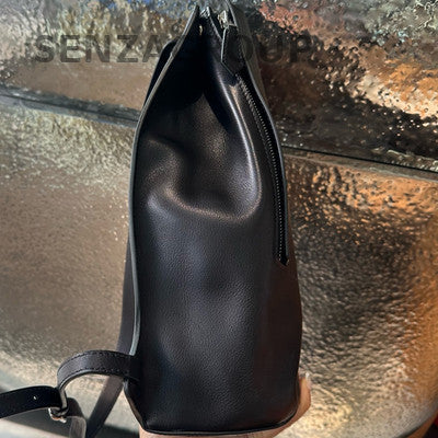 Hermès Black Silver GR24 Backpack Evergrain Leather Women's Classic