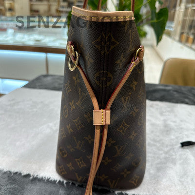 Louis Vuitton Neverfull Monogram Tote Bag Brown Gold Hardware Women's Classic