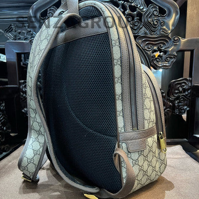 Gucci Ophidia GM Backpack Brown Gold Buckle Unisex Classic