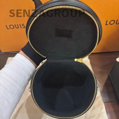 Louis Vuitton Cannes Monogram Bucket Bag Brown Gold Women's Handbag