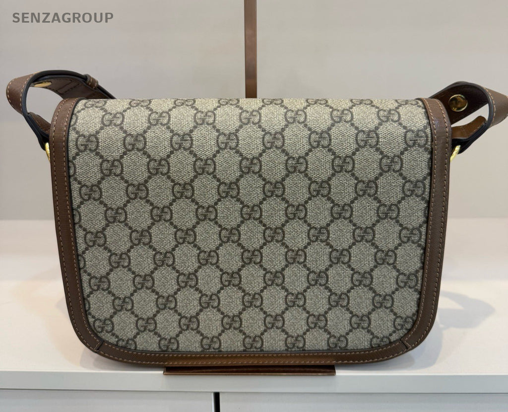 Gucci 1955 Ophidia MM Shoulder Bag Crossbody Brown Gold Women Classic