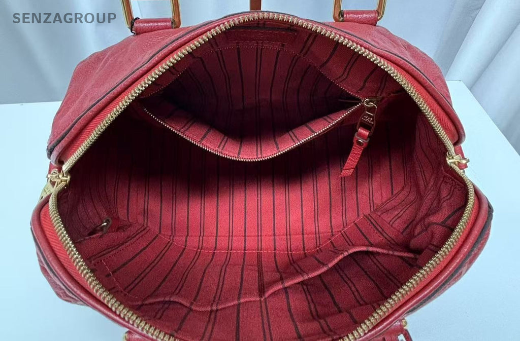 Louis Vuitton Monogram Empreinte bandouliere Red Speedy25 Crossbody Handbag