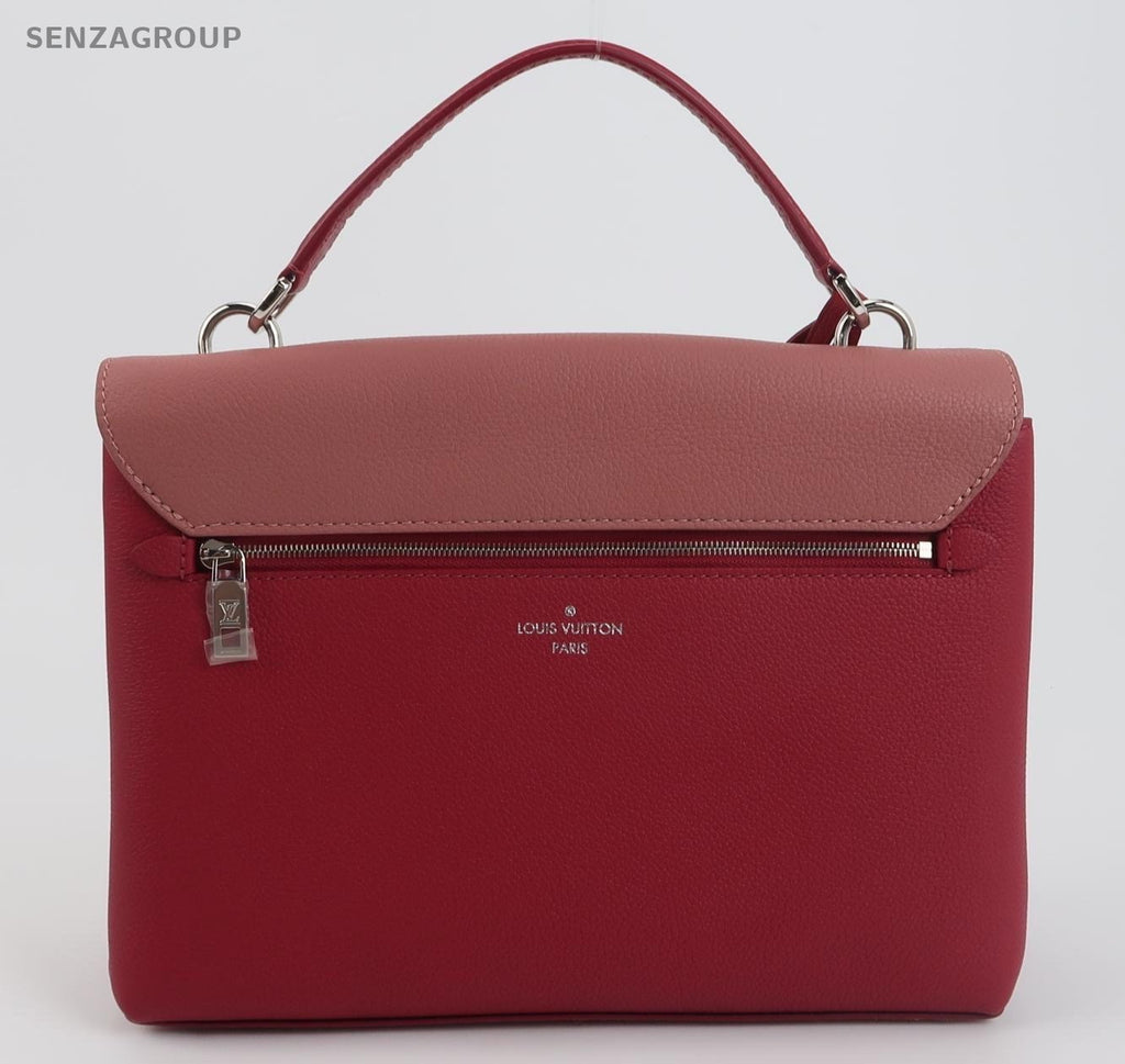 Louis Vuitton Lockme BB Top Handle Bag Crossbody Red Silver Women Classic