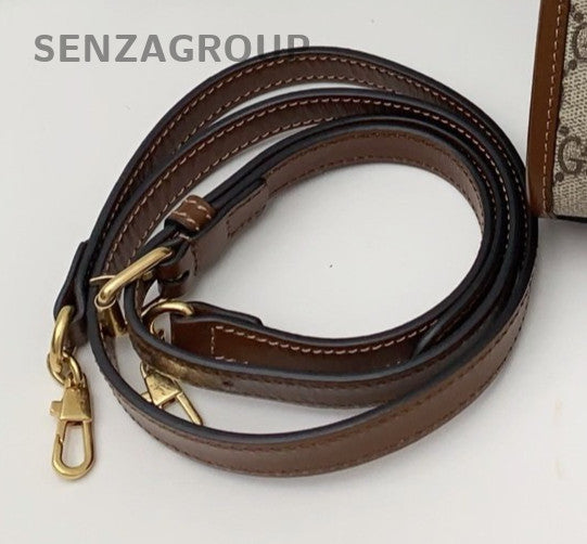 Gucci Ophidia 2Way Handbag Crossbody Brown Gold Used Women Classic