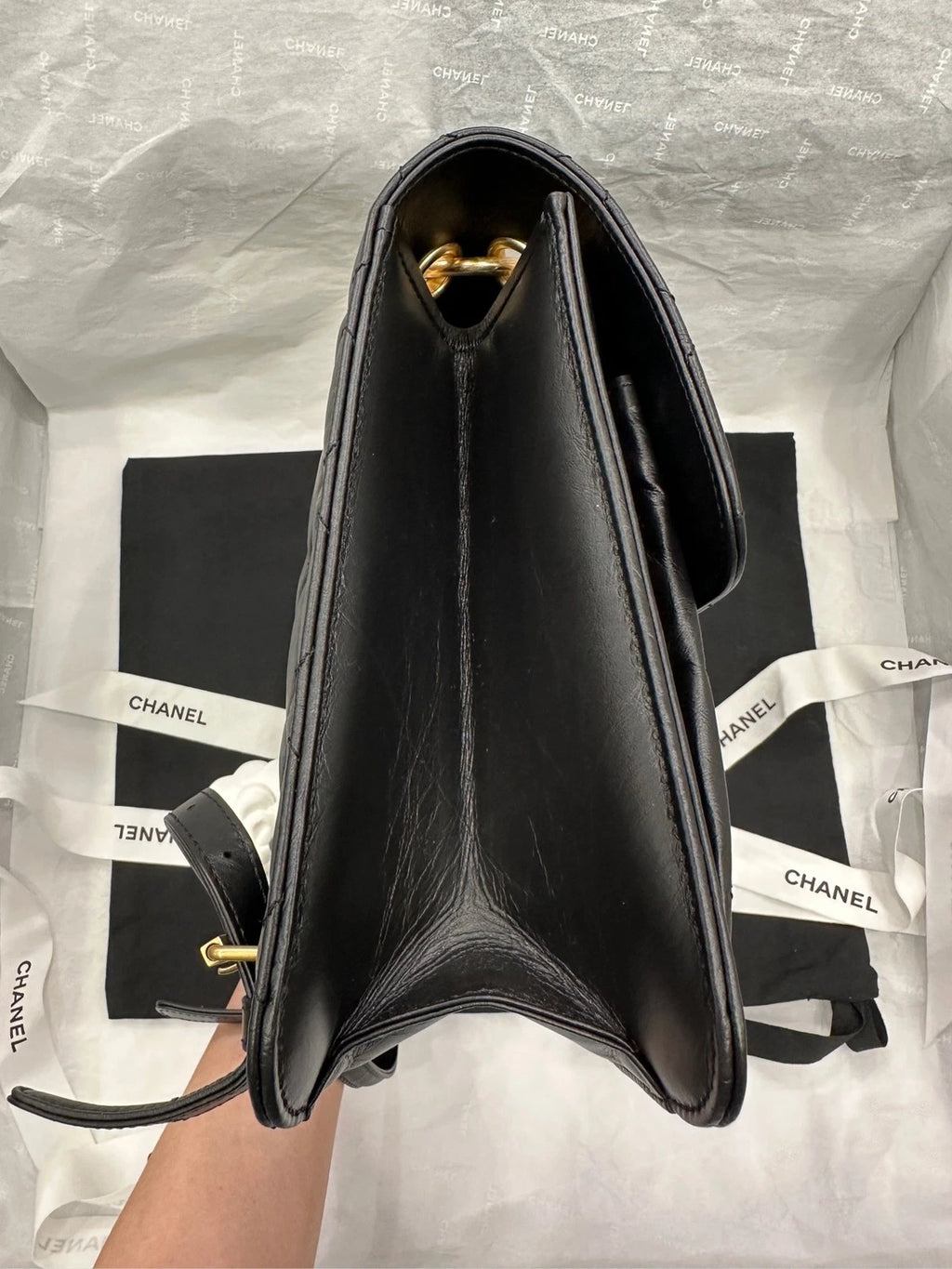 CHANEL Vintage Calfskin Backpack Handbag For Women
