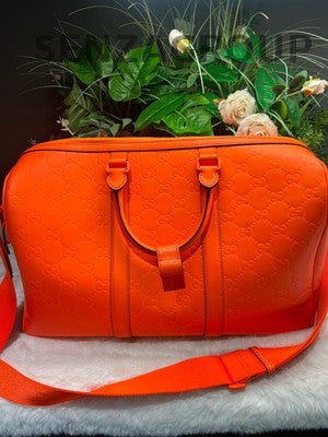 Gucci Orange Travel Tote Shoulder Bag Women Classic Fashion