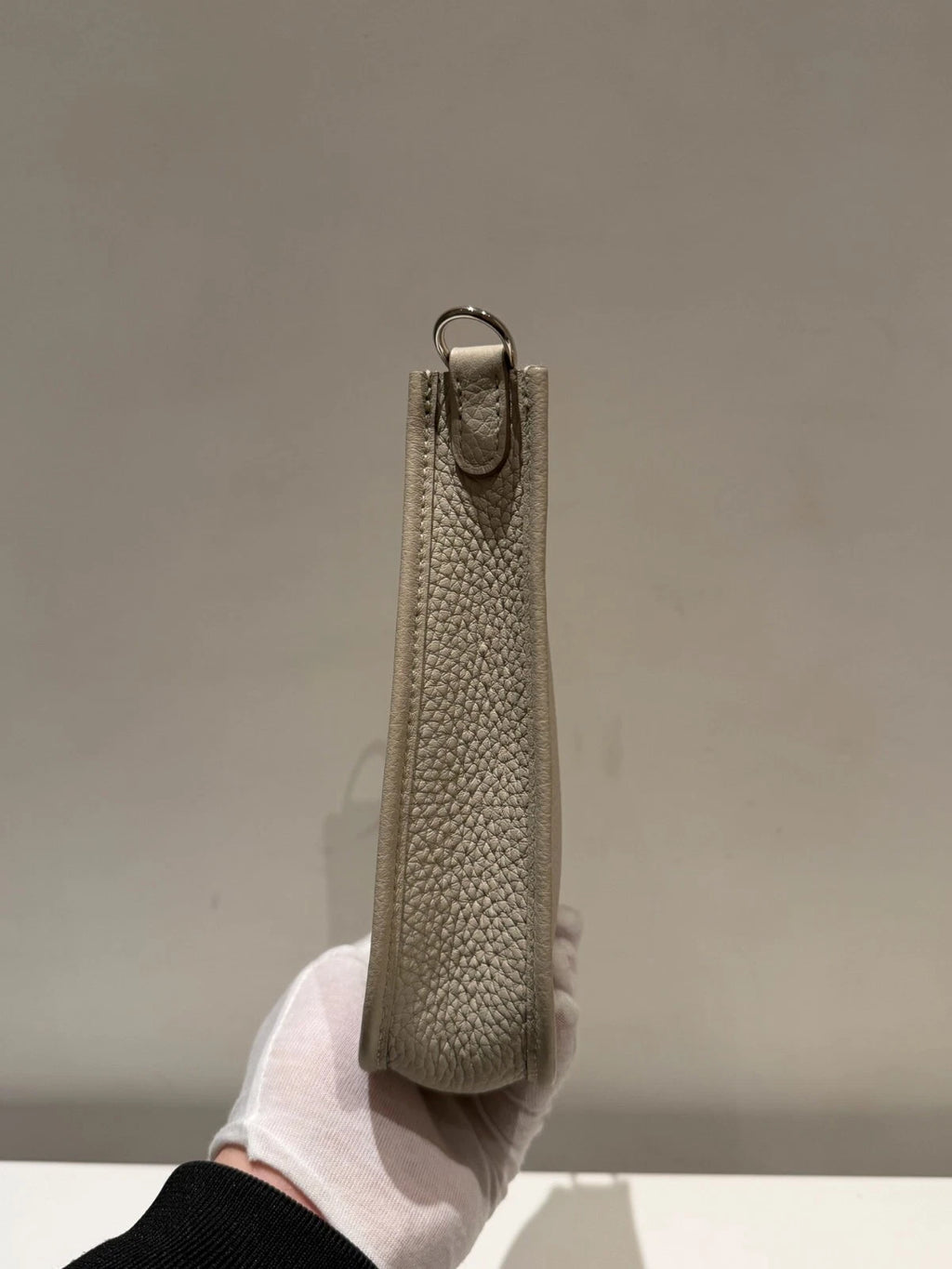 Hermes Evelyne Mini Shoulder Bag Crossbody Gray Silver Women Classic Fashion