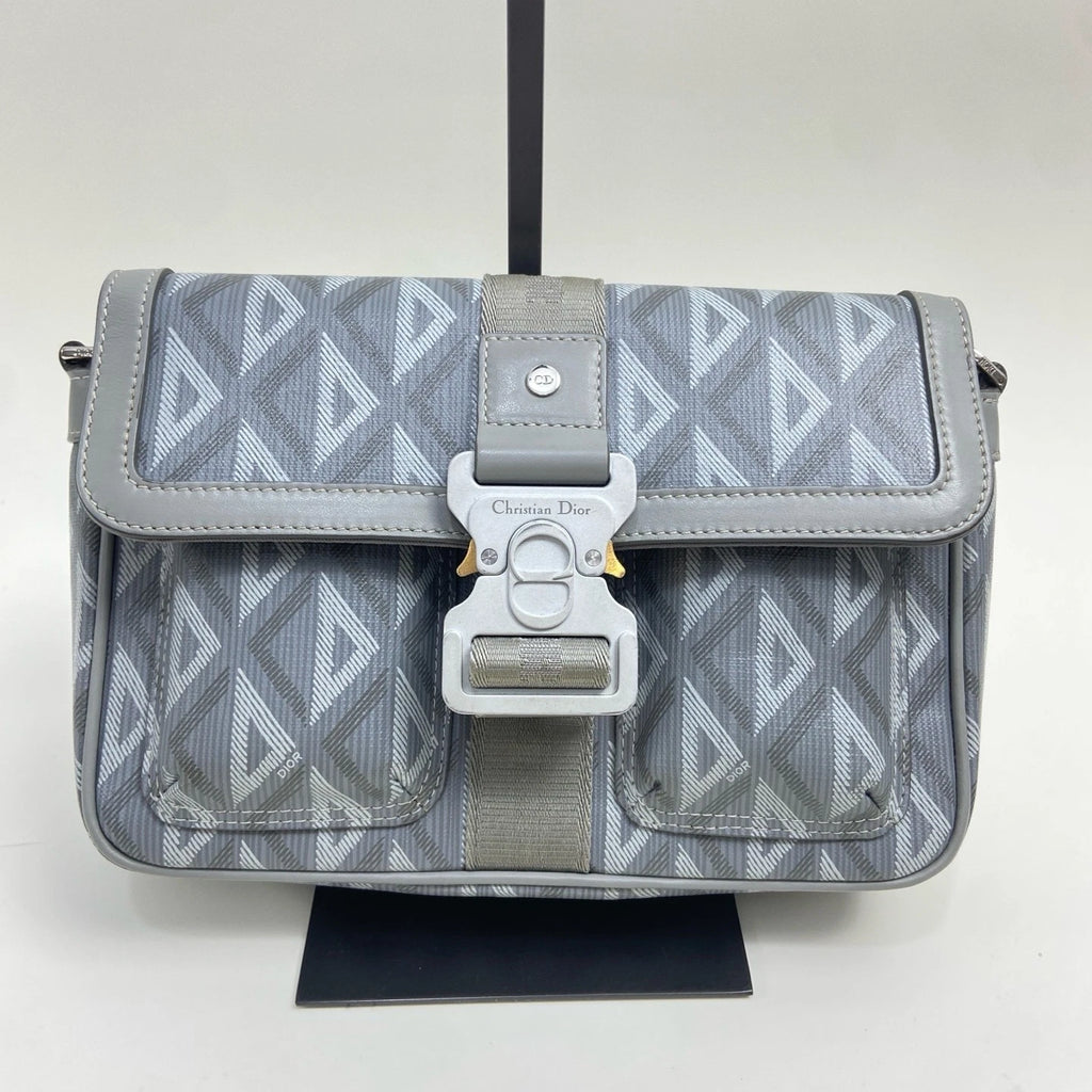 Dior Canvas Leather Patchwork Messenger Crossbody Bag For Women