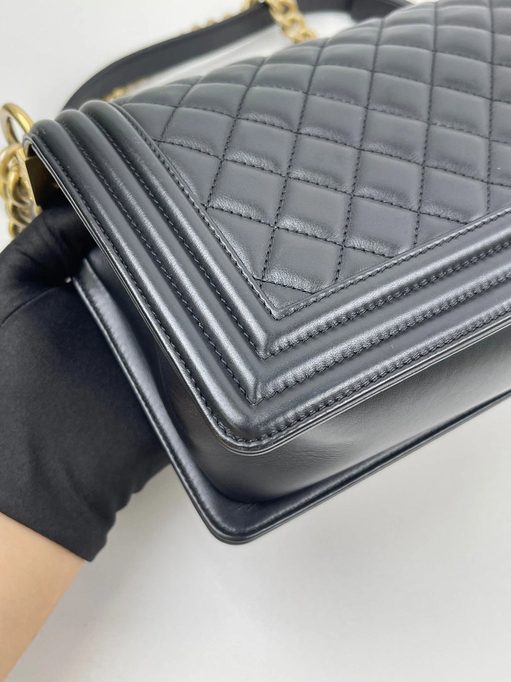 CHANEL Medium Le Boy Calfskin Shoulder Bag For Women