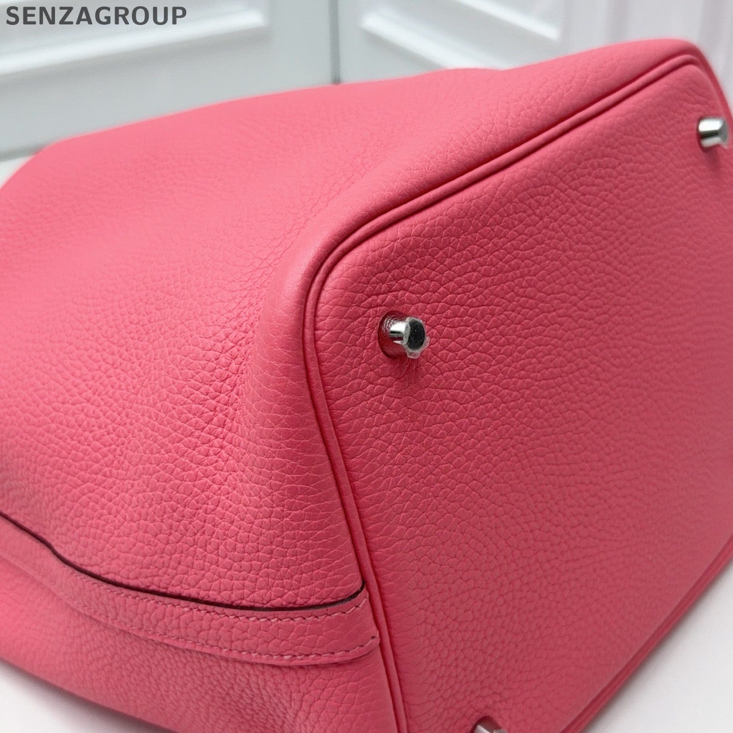 Hermes Picotin22 Top Handle Shoulder Bag Pink Silver Women Classic