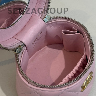 Chanel Mini Classic Flap Bag Pink Gold Lambskin Chain Shoulder Bag