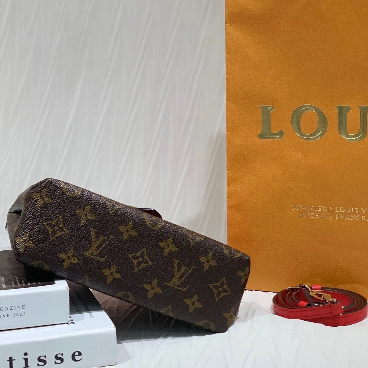 Louis Vuitton Red Canvas Lucky BB Lock Crossbody Bag For Women