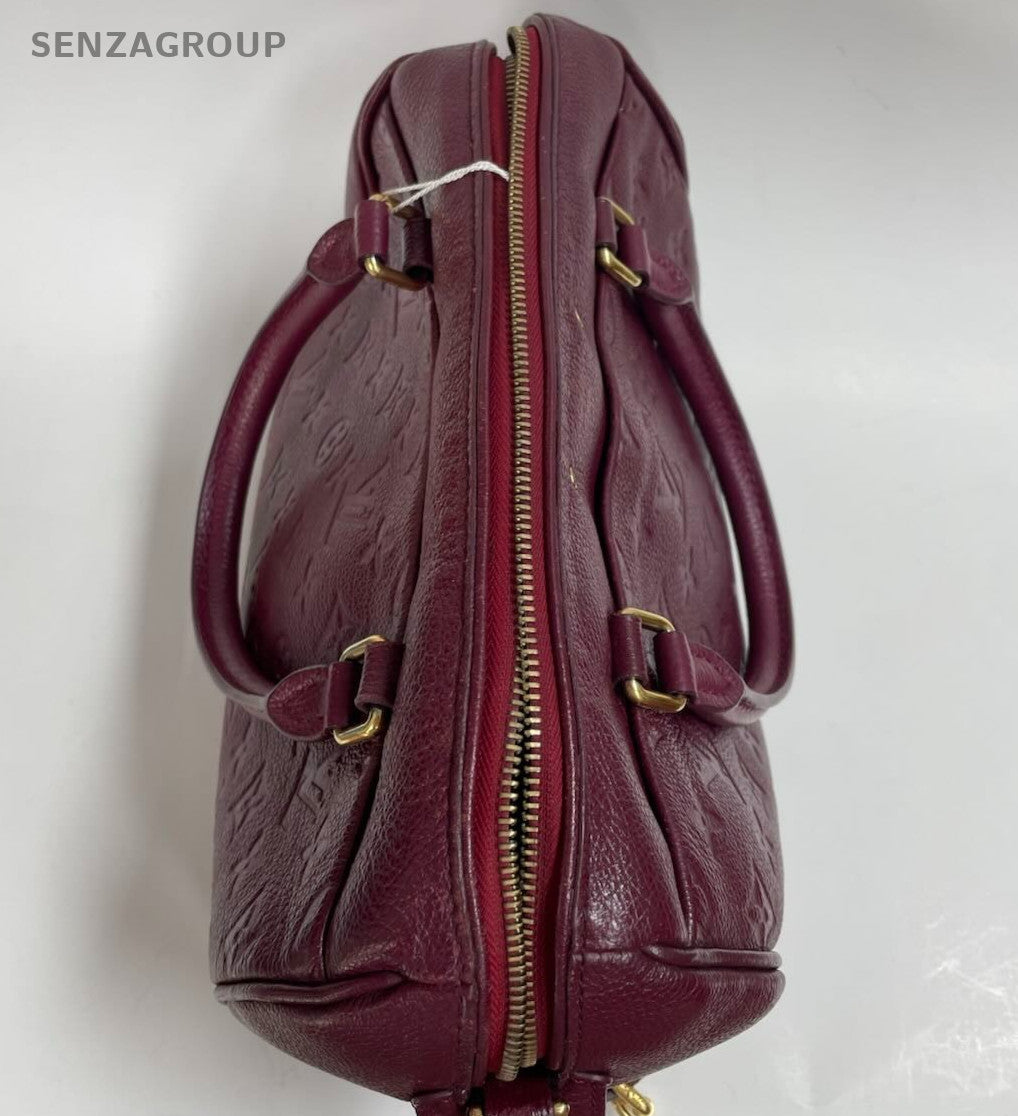 Louis Vuitton Speedy25 Monogram Top Handle Bag Crossbody Purple Gold Women