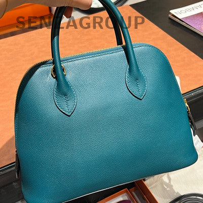 Hermès Bowling 25 Bag in Pine Green with Gold Hardware - Women's Fashion