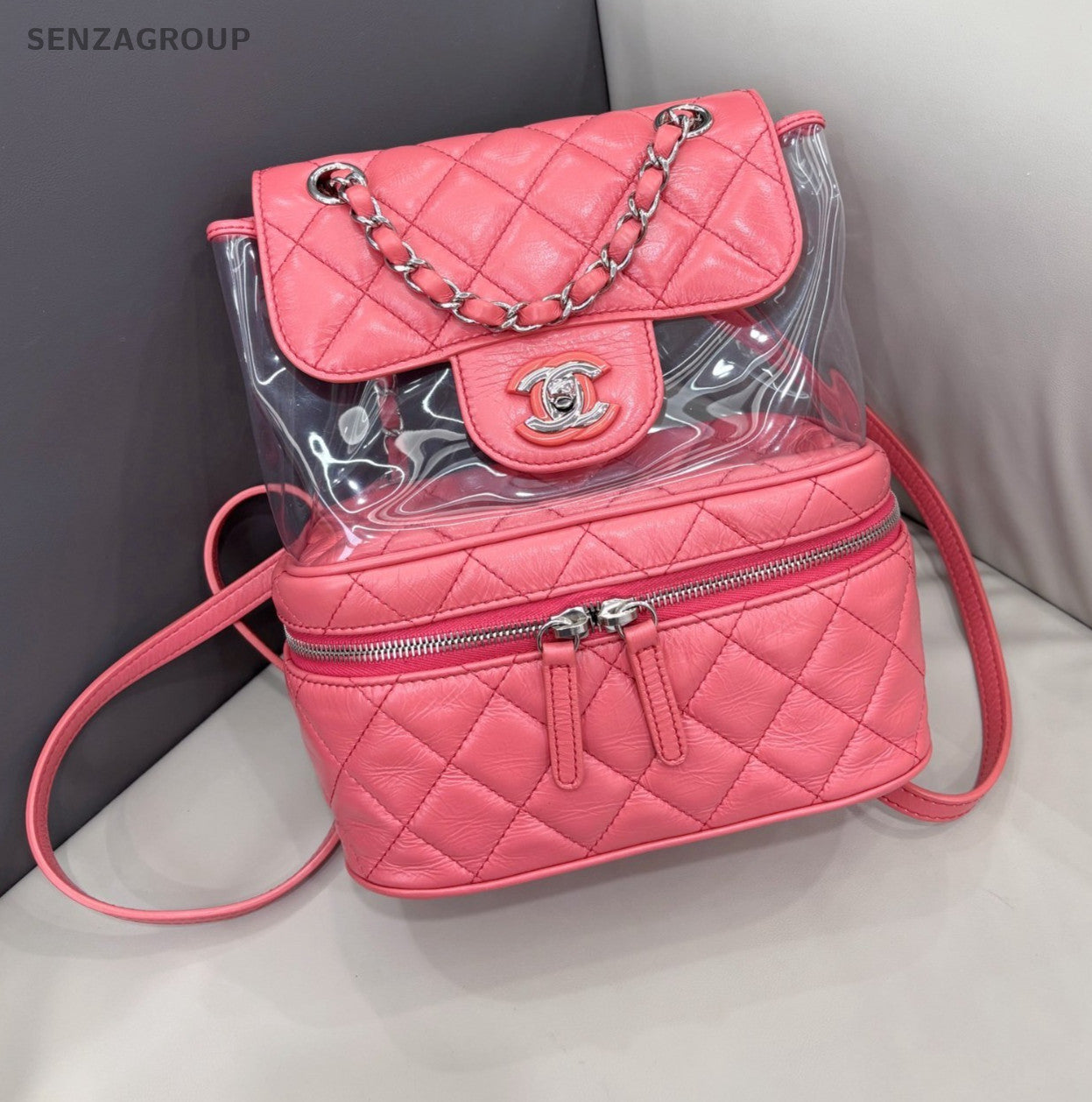 CHANEL Backpack Jelly Diamond pattern Pink Shoulder bag Women