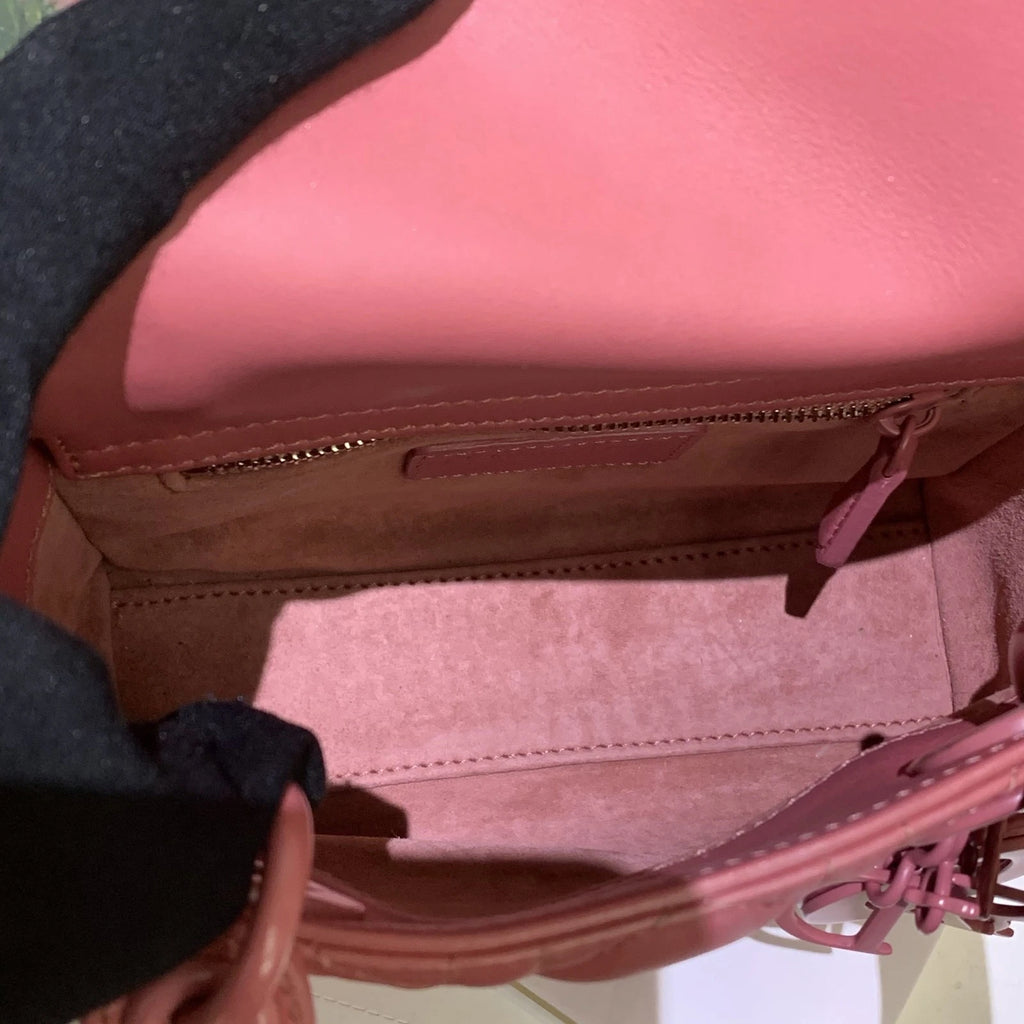 Dior Lady Dior Pink Top Handle Excellent