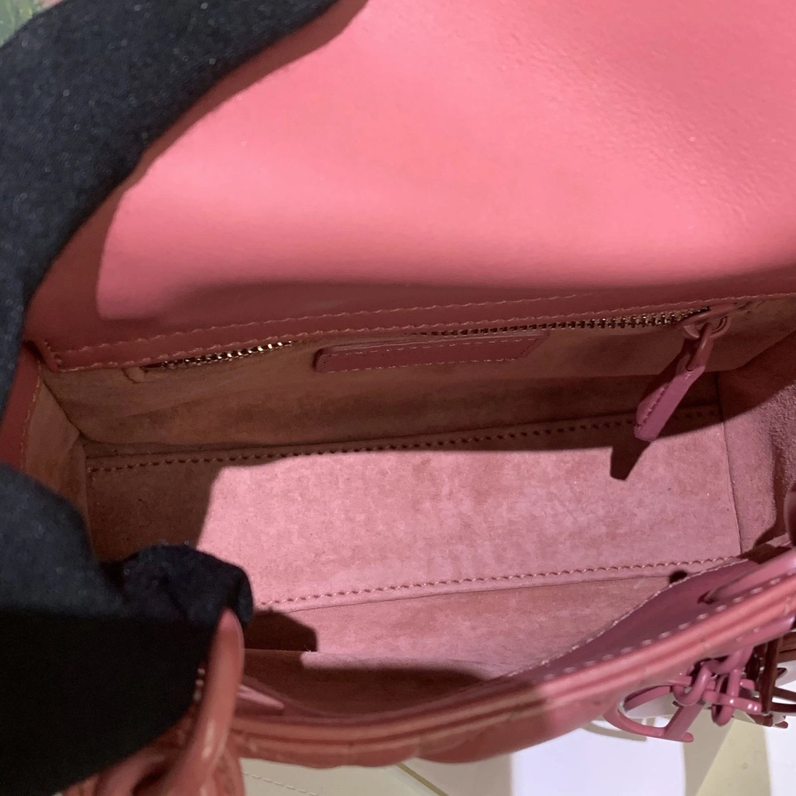 Dior Lady Dior Pink Top Handle Excellent