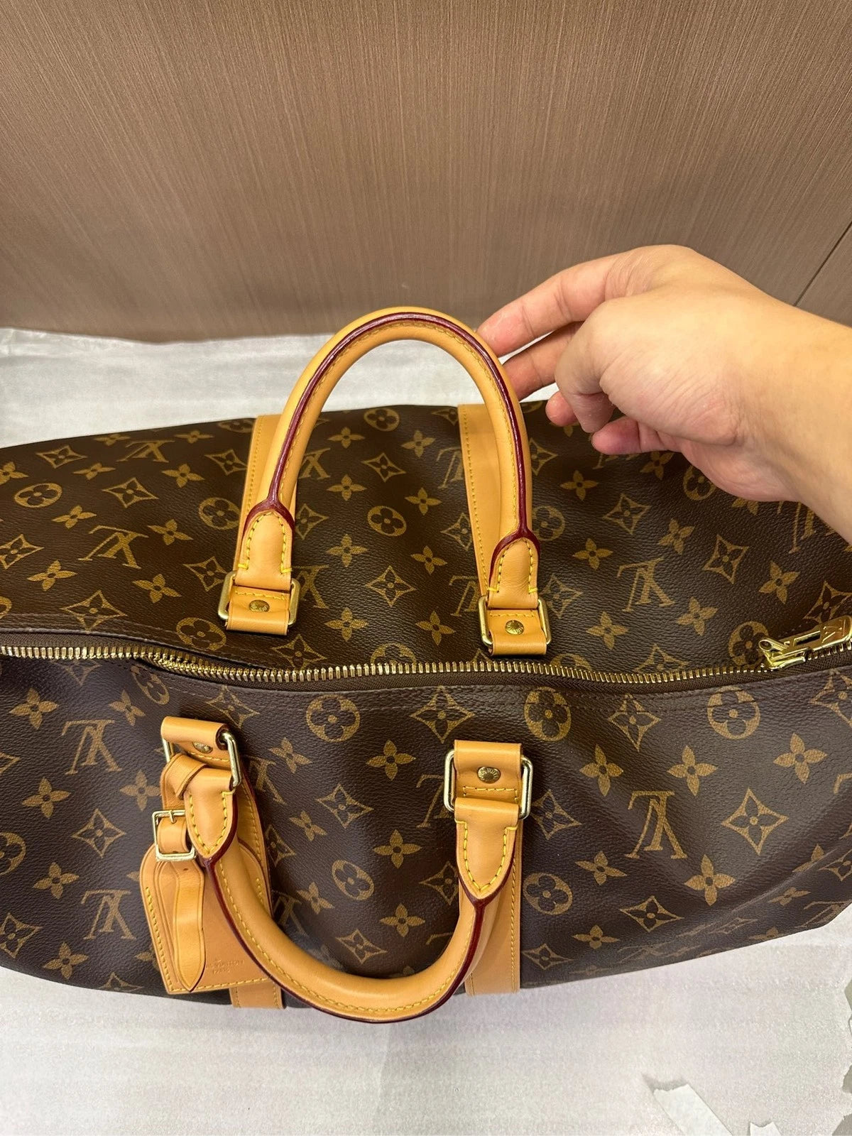 Louis Vuitton Keepall 45 Canvas Travel Shoulder Handbag For Women