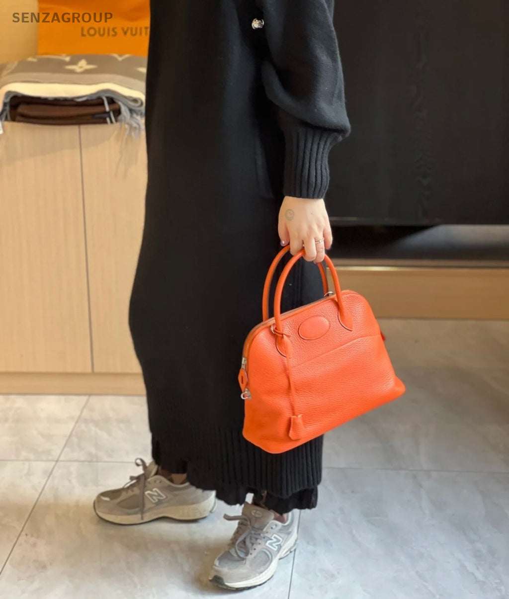 Hermes  Bolide31 Top Handle Handbag Shoulder Bag Women Orange